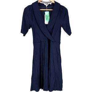 Boden Glorious British Style Dress Navy D0112NAV Women's Size 4R New With Tags